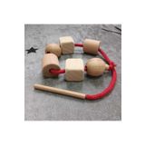Moccotoys Montessori Ahşap Boncuk Dizme & Ip Geçirme Oyunu