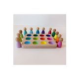 Moccotoys Peg Bebek Ve Tabla Eşleştirme 12 Li Insan Figürleri (WALDORF)