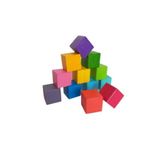 Moccotoys Waldorf Gökküşağı Ahşap Renkli Küpler 12'li Set