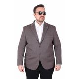 Mocgrande Erkek Büyük Beden 4 Drop Blazer Sedef Ceket 500606 KAHVERENGİ