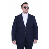 Mocgrande Erkek Büyük Beden 4 Drop Blazer Şönili Ceket 500602 LACIVERT