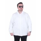Mocgrande Erkek Büyük Beden Uzun Kollu Gömlek 25727 EKRU