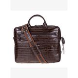 Mocha Croco Hakiki Deri 13-14 inç MacBook/Laptop Çantası