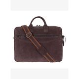 Mocha Still Hakiki Süet Deri 15-16 inç MacBook/Laptop Çantası