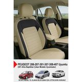 Mocha Taytüyü Oto Koltuk Kılıfı (Peugeot 206-207-208-306-307-407 Uyumlu) - Bej