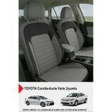 Mocha Taytüyü Oto Koltuk Kılıfı (Toyota Corolla-Auris-Yaris Uyumlu) - Füme