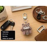 Mochi Bear Peluş Charm Anahtarlık Sevimli Ayıcık Figürlü Çanta Aksesuarı Hediye