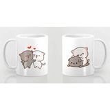 Mochi Cat Motto Sevgili Aşk Kupa - Çam Yeşili - 300 cc