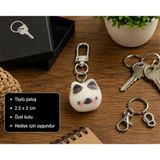 Mochi Pati Peluş Charm Anahtarlık Sevimli Kedi Figürlü Çanta Aksesuarı Hediye