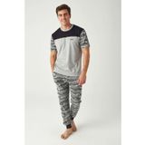 Mod Collection 3428 Kamuflaj Baskılı Erkek Pijama Takım
