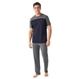 Mod Collection Günlük Kısa Kol Erkek Pijama Takım Antrasit M