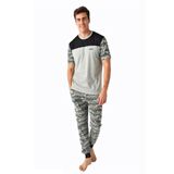 Mod Collection Kamuflaj Paçası Lastikli Erkek Pijama Takım Siyah M