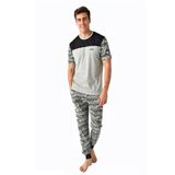 Mod Collection Kamuflaj Paçası Lastikli Erkek Pijama Takım Siyah S