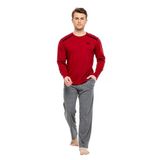 Mod Collection Pamuklu Sıfır Yaka Kareli Erkek Pijama Takım