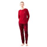 Mod Collection Patlı Pamuklu Desenli Bayan Pijama Takım