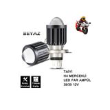MOD10 TAİYİ MERCEKLİ LED MOTOSİKLET FAR AMPULÜ 12V H4 35/35W P43T ( BEYAZ ) 1 ADET