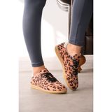 Moda Adam Kadın Panet Ince Tabanlı Spor Ayakkabı - Leopar