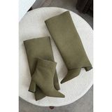 Moda Adam Kadın Wanda Tak Çıkar Çizme - Yeşil-Süet