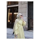 MODA AKSA CH YANDAN BAĞLAMALI ZARİF ELBİSE yeşil