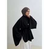 Moda Aksa Geniş Kol Vintage Gömlek Siyah - Standart
