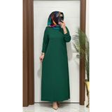 MODA ALMİRA F10 K 80 ZÜMRÜT YEŞİLİ ÇAPRAZ ÇIMALI TAŞLI ELBİSE