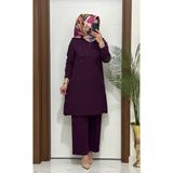 MODA ALMİRA F14 K 120 MOR ÇİMALI TAŞLI İKİLİ TAKIM