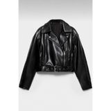 moda armanc Kadın Kemerli Oversize Crop Deri Ceket | Yeni Sezon Biker Ceket