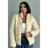 moda armanc Kadın Teddy Peluş Mont - Polar Şişme Kaban Yumuşak Kürk Görünümlü