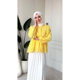 Moda Asrın Brode Dantel Kumaş sarı Tunik