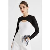 Moda Asse Boyunluklu Bolero Kolluk Dik Yaka