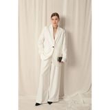 Moda Atlas Kumaş Oversize Kadın Beyaz Ceket Xl Beyaz