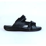Moda Ayakkabı 01142 Siyah %100 Deri Yazlık Günlük Erkek Terlik