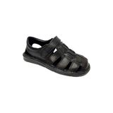 Moda Ayakkabı 0453 Siyah Deri Erkek Sandalet