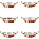 Moda Bakır Kahvaltılık Çerezlik Mini Tava Seti