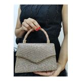MODA BEEGİ CONCEPT KADIN ABİYE TAŞLI ALTIN GOLD ZİNCİRLİ DÜĞÜN GECE PARTİ ÇANTASI