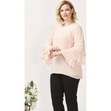 Moda Berray 28009 Somon Kolları Fırfırlı Büyük Beden Kadın Bluz