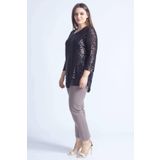 Moda Berray 28034 Siyah Payet Büyük Beden Kadın Bluz