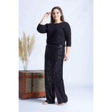 Moda Berray 4024 Siyah Payetli Büyük Beden Pantolon
