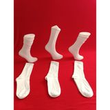 Moda Beyaz Tenis Uzun Spor Erkek Çorabı 6'lı Paket - 40 - 45