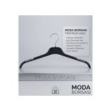 MODA BORSASI 42 Cm Siyah Elbise Gömlek Bluz Tunik T-shirt Askısı Ctp Serisi Tek Taraf Dolgulu 24 Adet