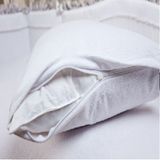 Moda Burada 2 Adet %100 Pamuk Beyaz Yastık Sıvı Geçirmez Yastık Koruyucu Alezi 50x70 cm - 50 x 70 cm