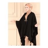 MODA Çalıkuşu Triko Panço, Şal M2215 Siyah