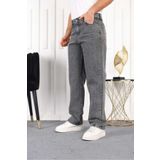 moda camiya Erkek Baggy Antrasit Asit Kar Yıkama Jean Pantolon