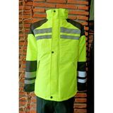 Moda Canel Motorcu Reflektif Şeritli Mont - XL - Fosforlu Sarı
