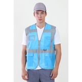 Moda Canel Mühendis Yelek Turkuaz Mavi XL