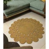Moda Cardin Jüt Çift Taraflı Yuvarlak Halı - 50 x 50 cm