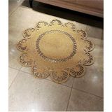 Moda Cardin Jüt Çift Taraflı Yuvarlak Halı - Renkli - 130 x 130 cm