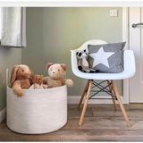 Moda Cardin Jüt Hasır Sepet Düzenleyici Krem Renkli 45 X 35 cm Kapaklı Fonksiyonel Depolama - Bej - 45 x 36