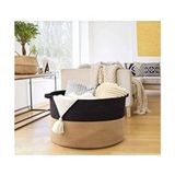 Moda Cardin Jüt Hasır Sepet Düzenleyici Oyuncak Çamaşır Sepeti 45 x 36 cm Kapasite ile Şık Tasarım - Bej - Kahverengi