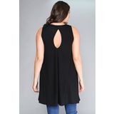 Moda Cazibe Kolsuz Sırt Pencere Bluz